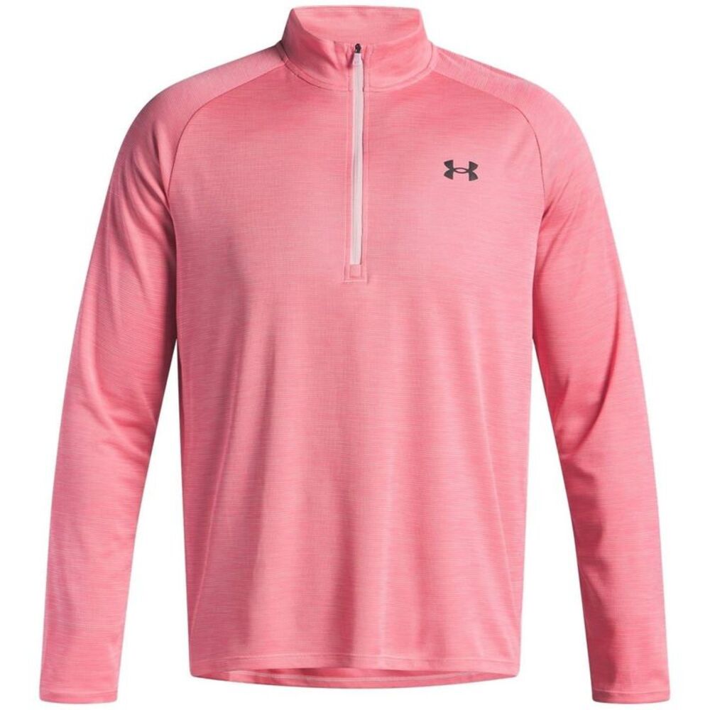 Under Armour Mens Tech Textured Half Zip Top / Pink